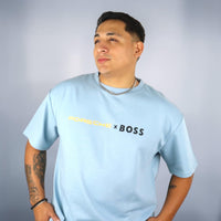PLAYERA PORSCHE X BOSS - Azul cielo