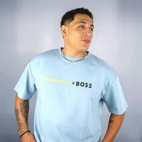 PLAYERA PORSCHE X BOSS - Azul cielo