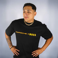 PLAYERA PORSCHE X BOSS - Negro