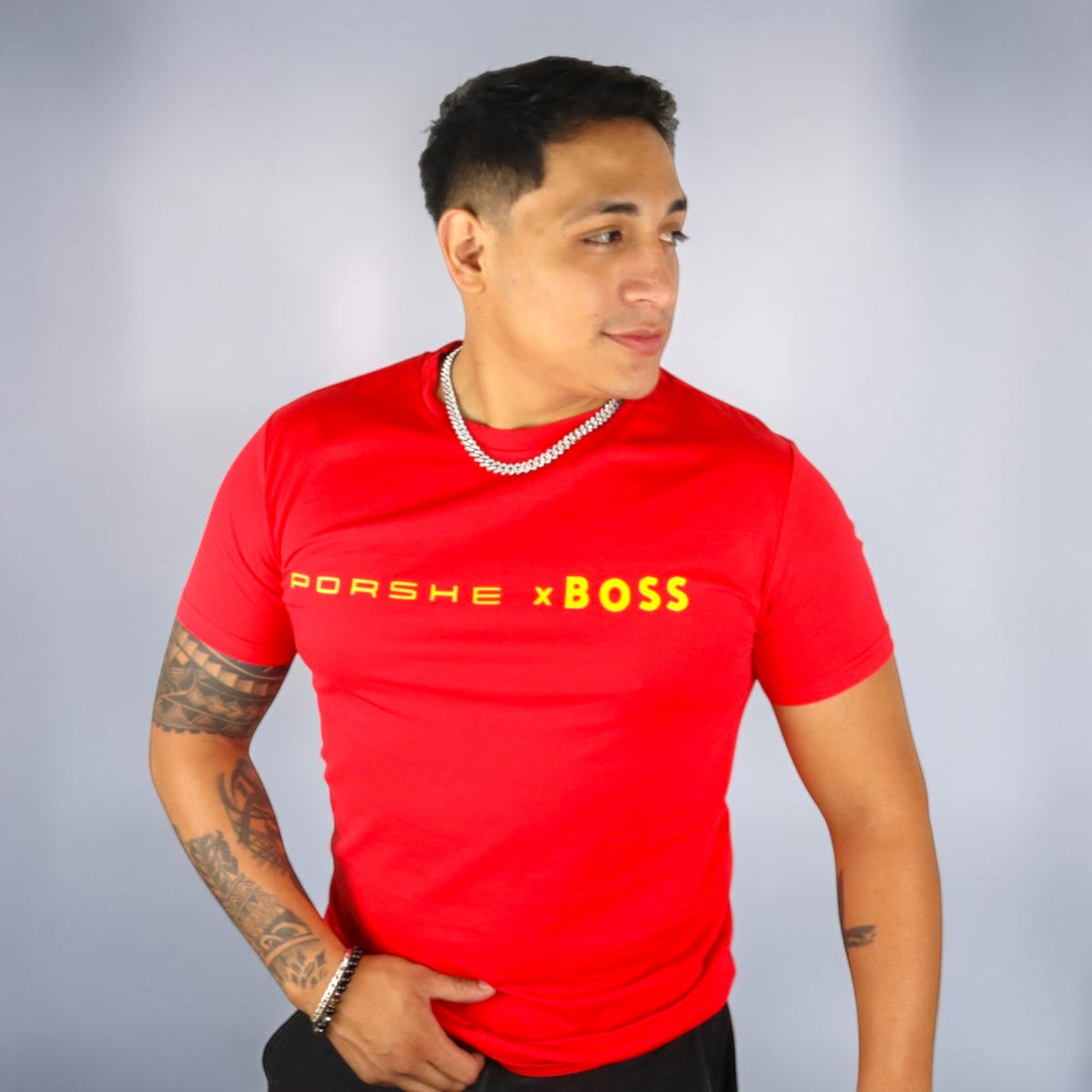 PLAYERA PORSCHE X BOSS - Rojo