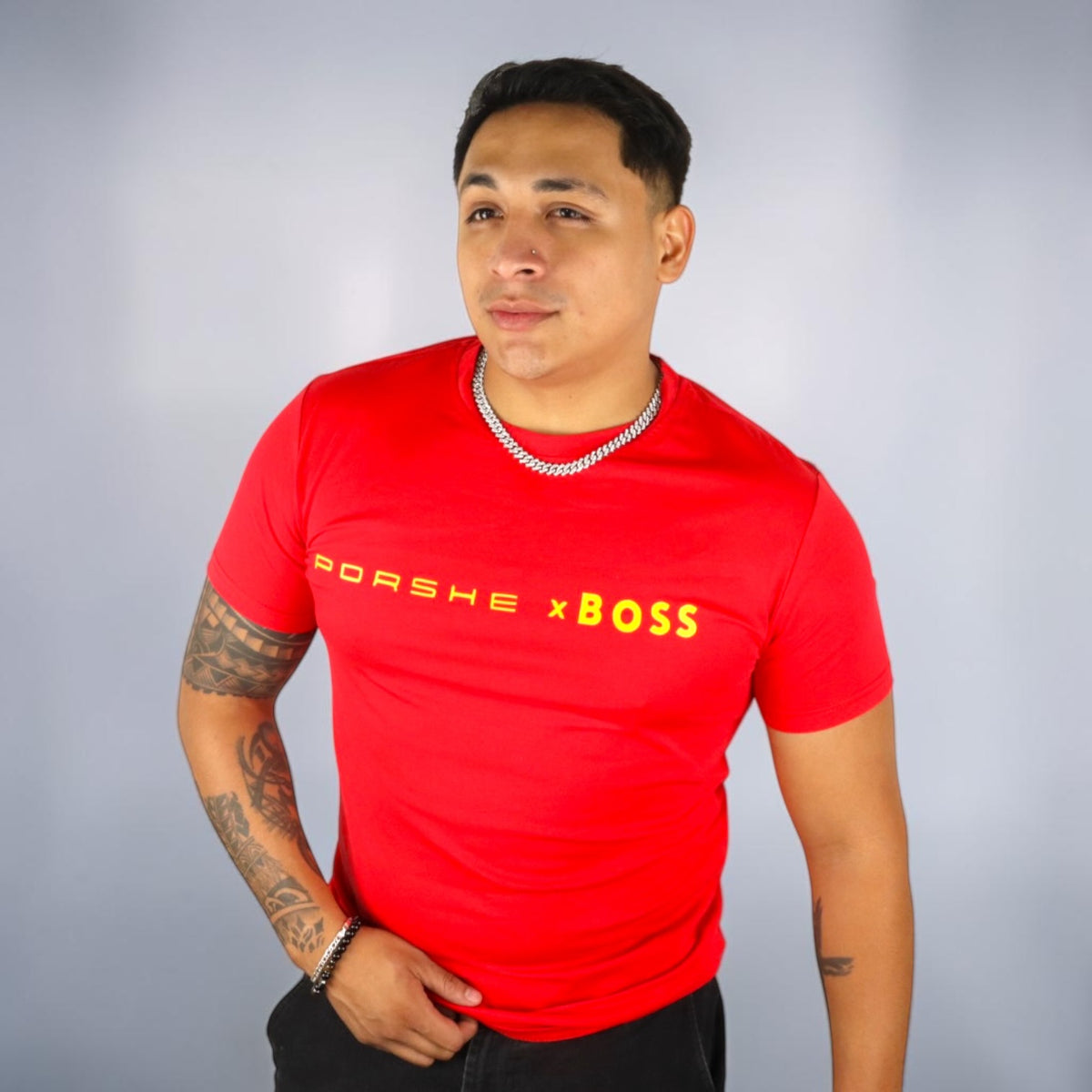 PLAYERA PORSCHE X BOSS - Rojo