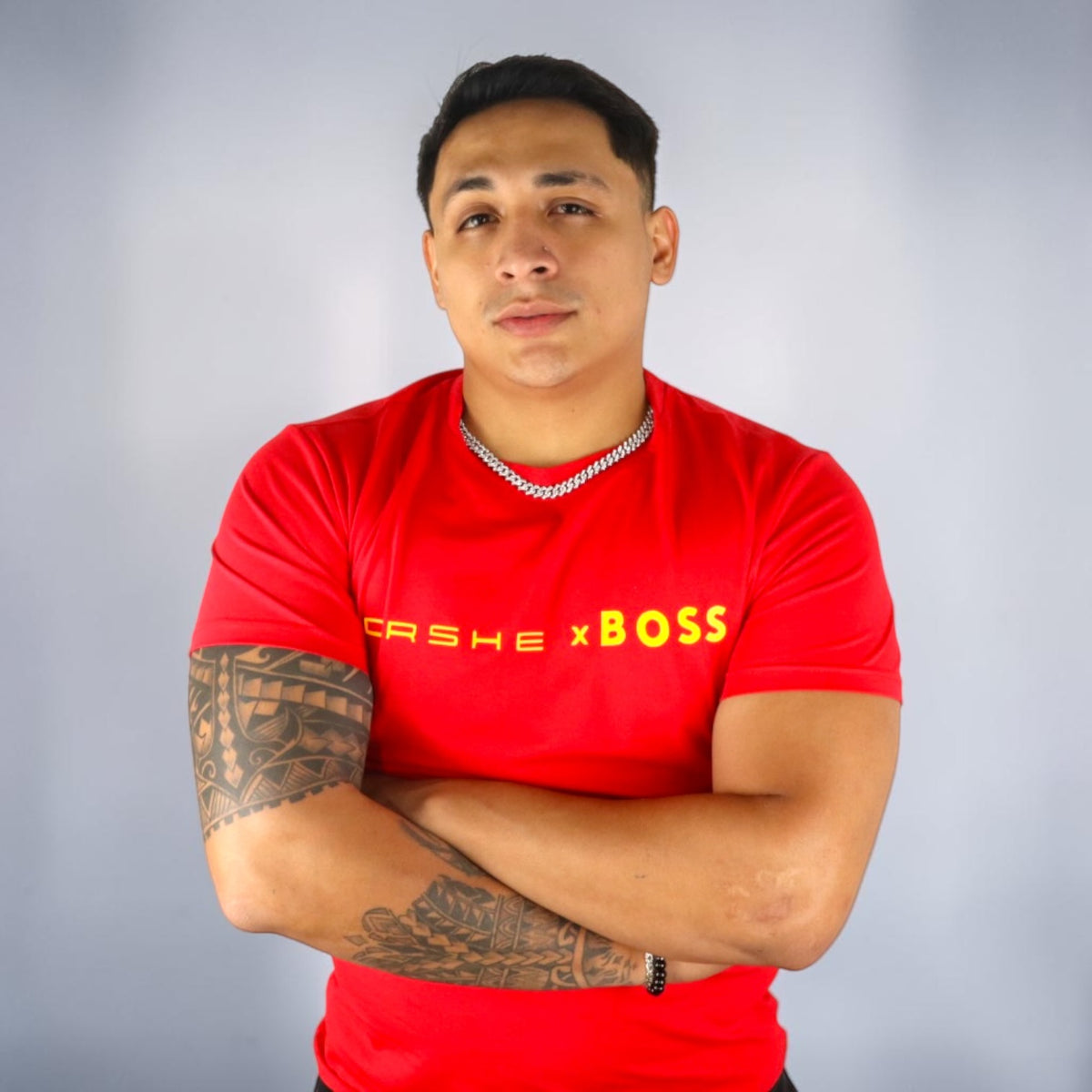 PLAYERA PORSCHE X BOSS - Rojo