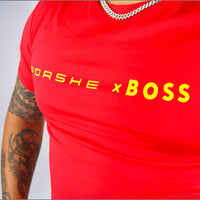PLAYERA PORSCHE X BOSS - Rojo