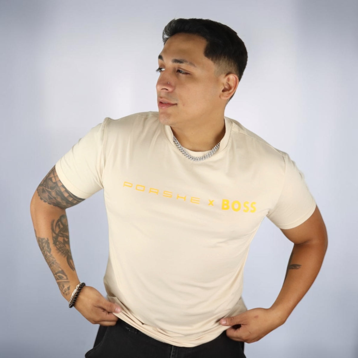 PLAYERA PORSCHE X BOSS - Beige