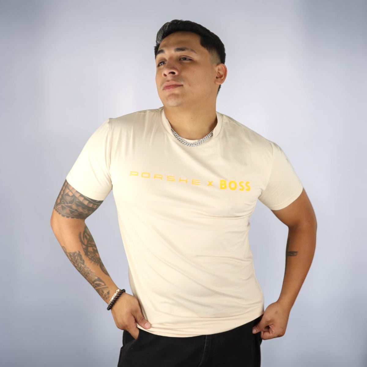 PLAYERA PORSCHE X BOSS - Beige