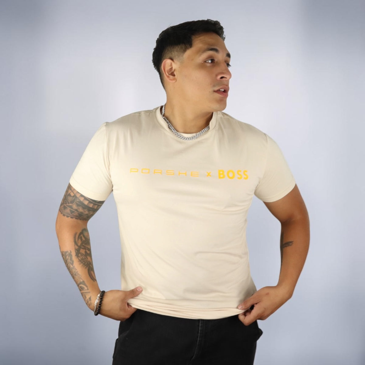 PLAYERA PORSCHE X BOSS - Beige