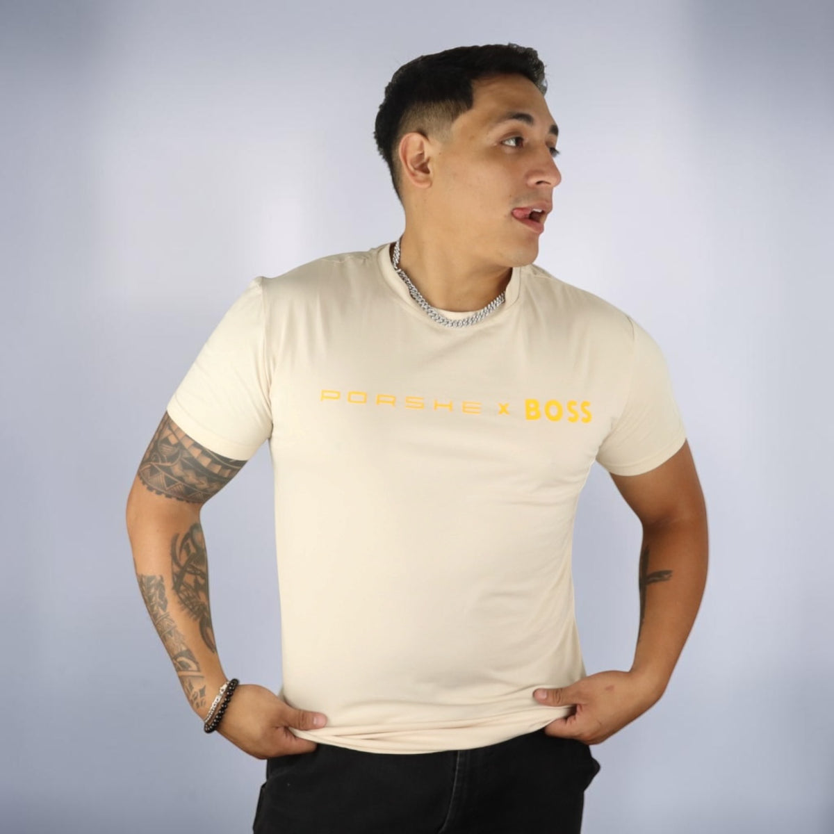 PLAYERA PORSCHE X BOSS - Beige