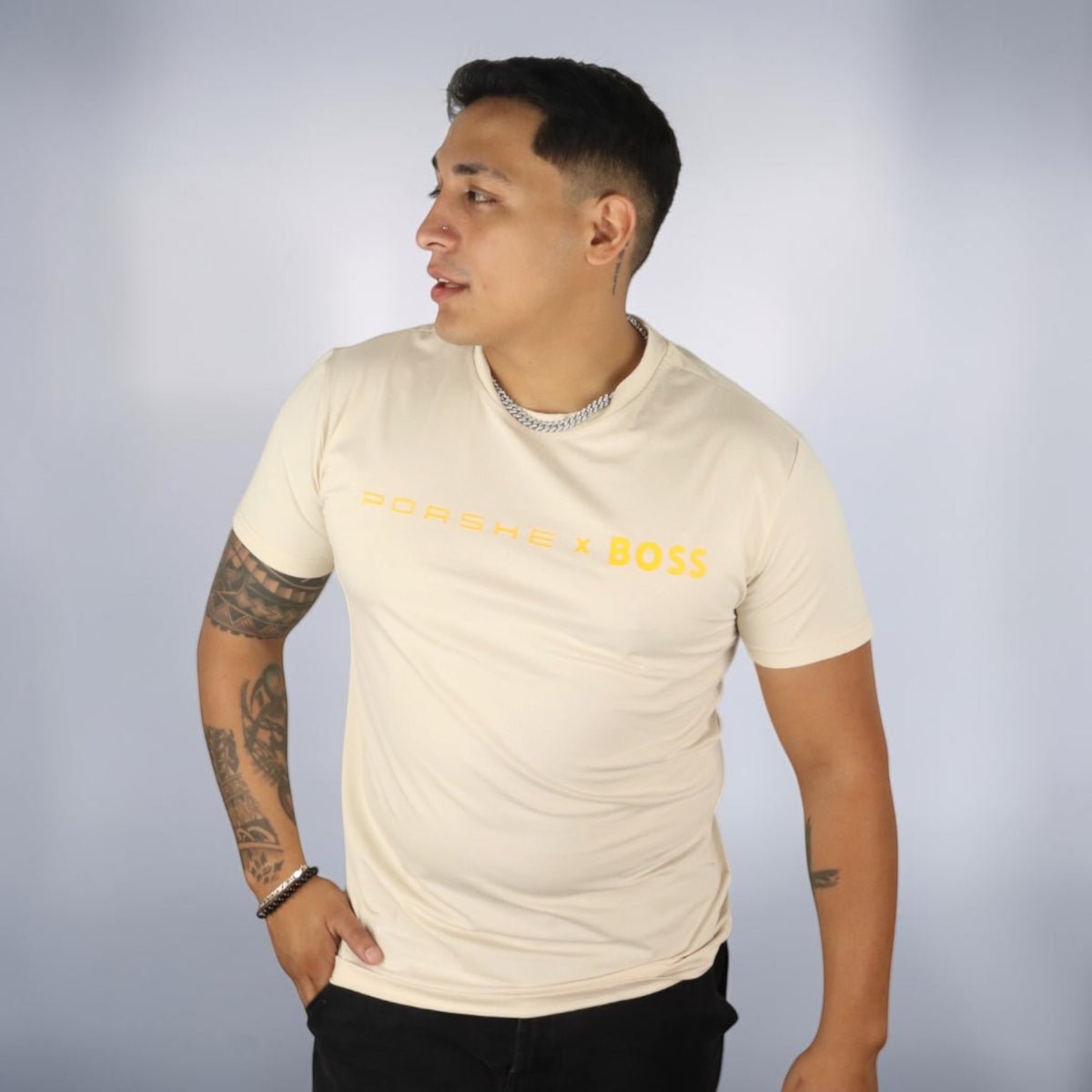 PLAYERA PORSCHE X BOSS - Beige