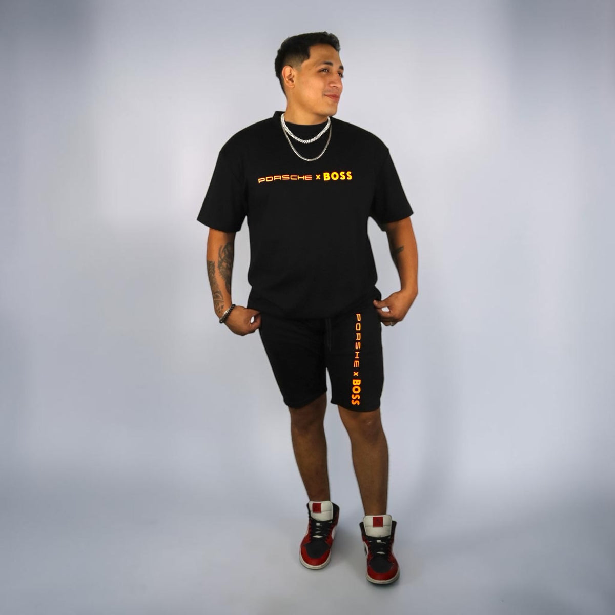 SHORT PORSCHE X BOSS - Negro