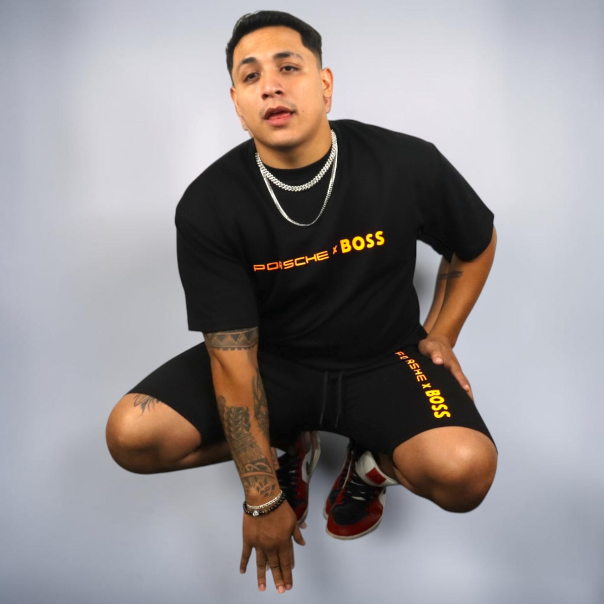 SHORT PORSCHE X BOSS - Negro