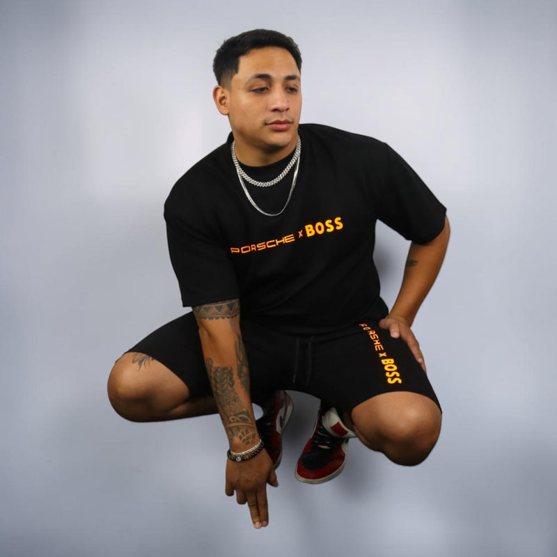 SHORT PORSCHE X BOSS - Negro