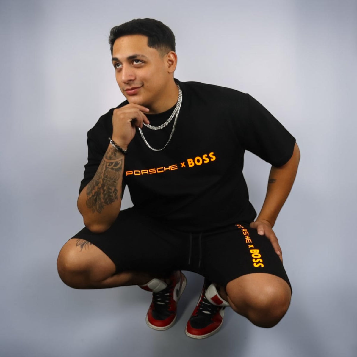 SHORT PORSCHE X BOSS - Negro