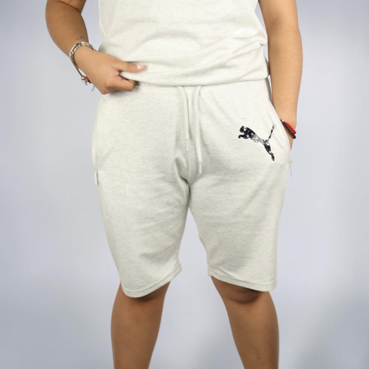 SHORT PUMA - Gris