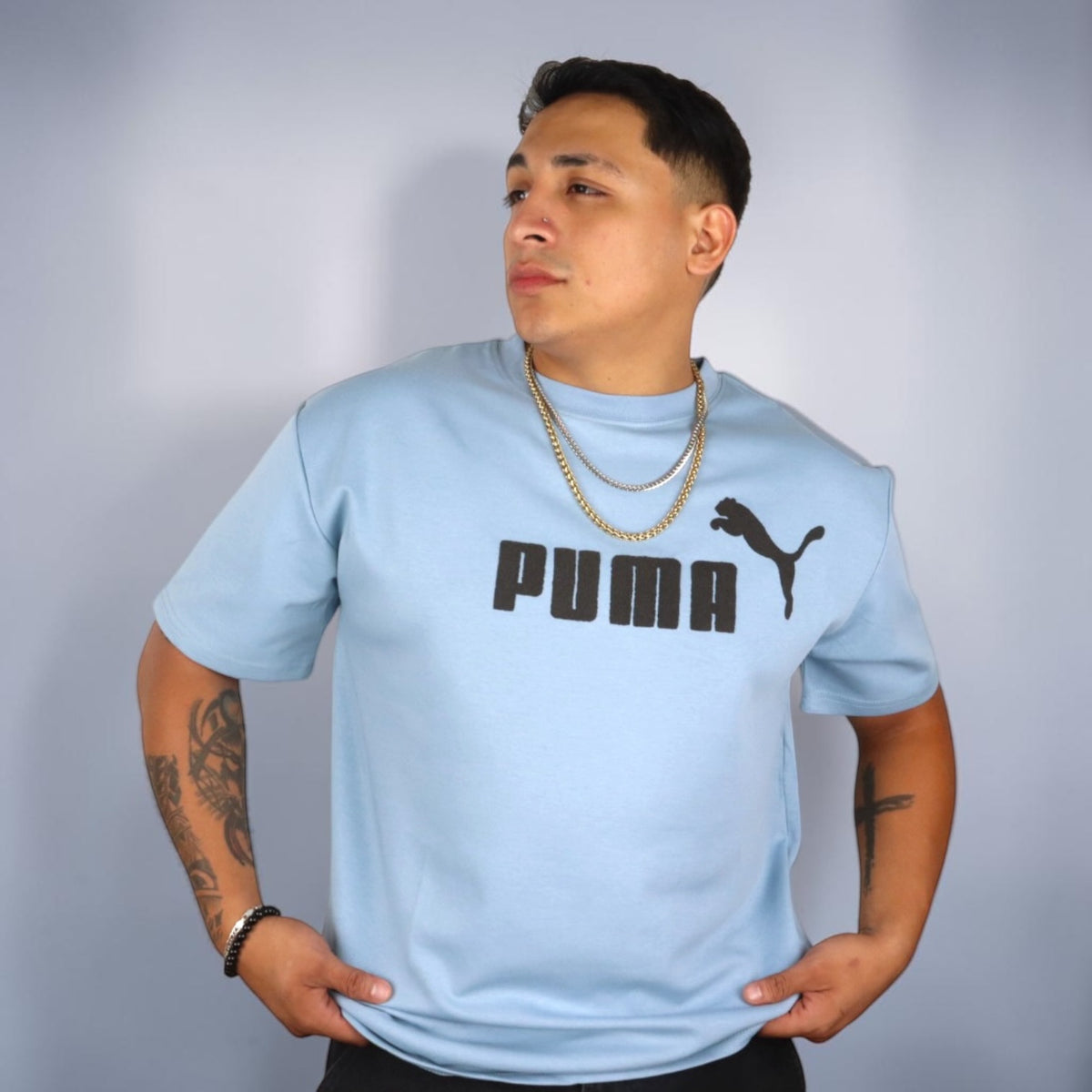 PLAYERA PUMA - Azul cielo