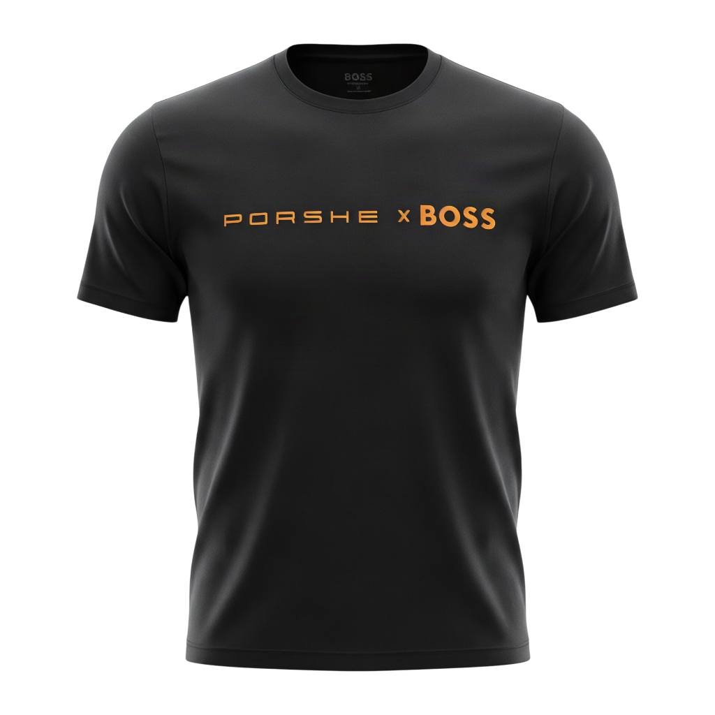 PLAYERA PORSCHE X BOSS - Negro